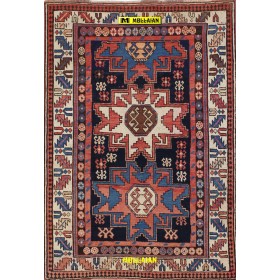 Kazak lesghi 143x97 Azerbaijan-Mollaian-tappeti-Tappeti Antichi-Kazak Old-0280-Saldi--50%