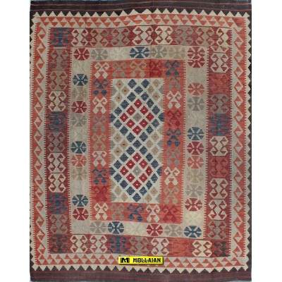Kilim Kaudani Melange 192x150-Mollaian-carpets-Kilim -Sumak-Kilim - Kaudani - Vaziri - Herat-13380-Sale--50%