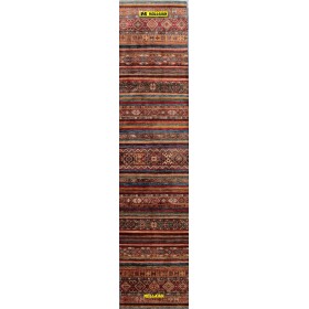 Khorjin Shabargan 340x77-Mollaian-carpets-Runner Rugs - Lane Rugs - Kalleh-Khorgin - Shabargan - Khorjin-14102-Sale--50%