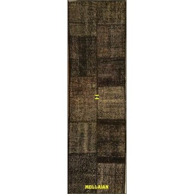 Black Patchwork Vintage 200x60-Mollaian-carpets-Patchwork Vintage carpets-Patchwork Vintage-9956-Sale--50%