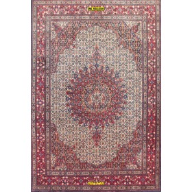 Mud fine Persia 294x200-Mollaian-carpets-Geometric design Carpets-Birgiand - Birjand - Mud-14364-Sale--50%
