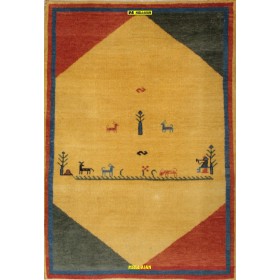 Indian Gabbeh 199x138-Mollaian-carpets-Gabbeh and Modern Carpets-Gabbeh-14393-Sale--50%