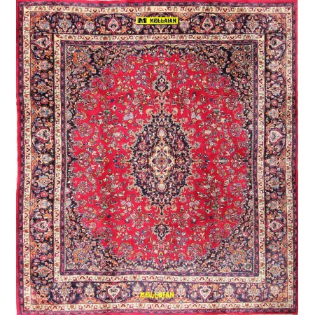 Old Persian Mashad 350x310-Mollaian-carpets-Square and oversize carpets-Mashad-9302-Sale--50%