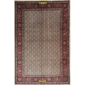 Birgiand Amini extra-fine 290x200-Mollaian-carpets-Geometric design Carpets-Birgiand - Birjand - Mud-14663-Sale--50%