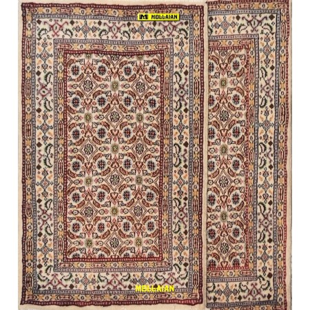 Pair of bed-side Birgiand Mud 95x55-Mollaian-carpets-Bedside carpets-Birgiand - Birjand - Mud-12637-14638-Sale--50%