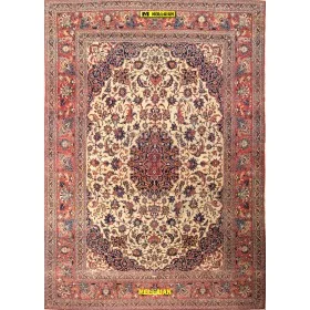 Antique persian Isfahan 383x273-Mollaian-carpets-Antique carpets-Isfahan - Esfahan-3999-Sale--50%