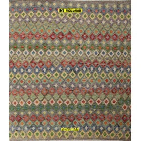 Kilim Kaudani Melange 190x176-Mollaian-carpets-Kilim -Sumak-Kilim - Kaudani - Vaziri - Herat-14753-Sale--50%