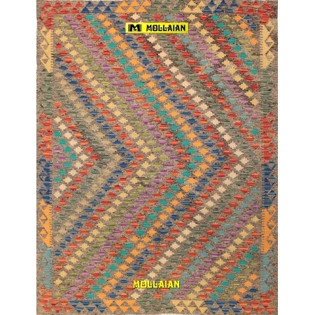 Kilim Kaudani Melange 191x151-Mollaian-carpets-Kilim -Sumak-Kilim - Kaudani - Vaziri - Herat-14781-Sale--50%