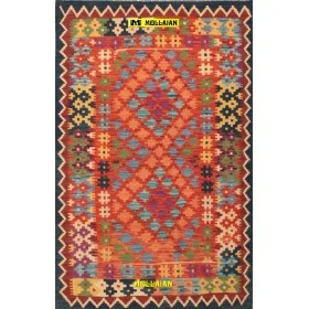 Kilim Kaudani Melange 155x100-Mollaian-carpets-Kilim -Sumak-Kilim - Kaudani - Vaziri - Herat-14755B-Sale--50%