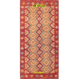 Kilim Kaudani Melange 213x102-Mollaian-carpets-Kilim -Sumak-Kilim - Kaudani - Vaziri - Herat-14762-Sale--50%