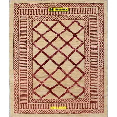 Gabbeh Uzbeck 120x101-Mollaian-carpets-Gabbeh and Modern Carpets-Gabbeh-6122-Sale--50%
