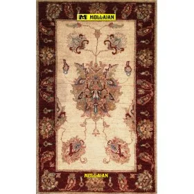 Sultanabad extra gold beige 92 x 62-Mollaian-carpets-Gabbeh and Modern Carpets-Sultanabad - Soltanabad-12572-Sale--50%
