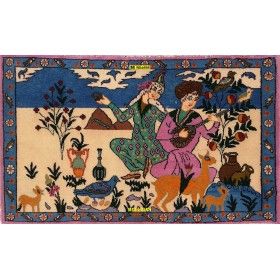 Bukara Mashad d'epoca Persia 97x58-Mollaian-tappeti-Tappeti Scendiletto-Bukara Turkmen-7910-Saldi--50%