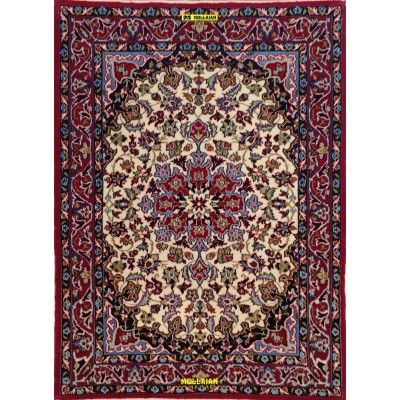 Isfahan Extra Fine Silk Persia 97x70-Mollaian-carpets-Bedside carpets-Isfahan-0032-Sale--50%